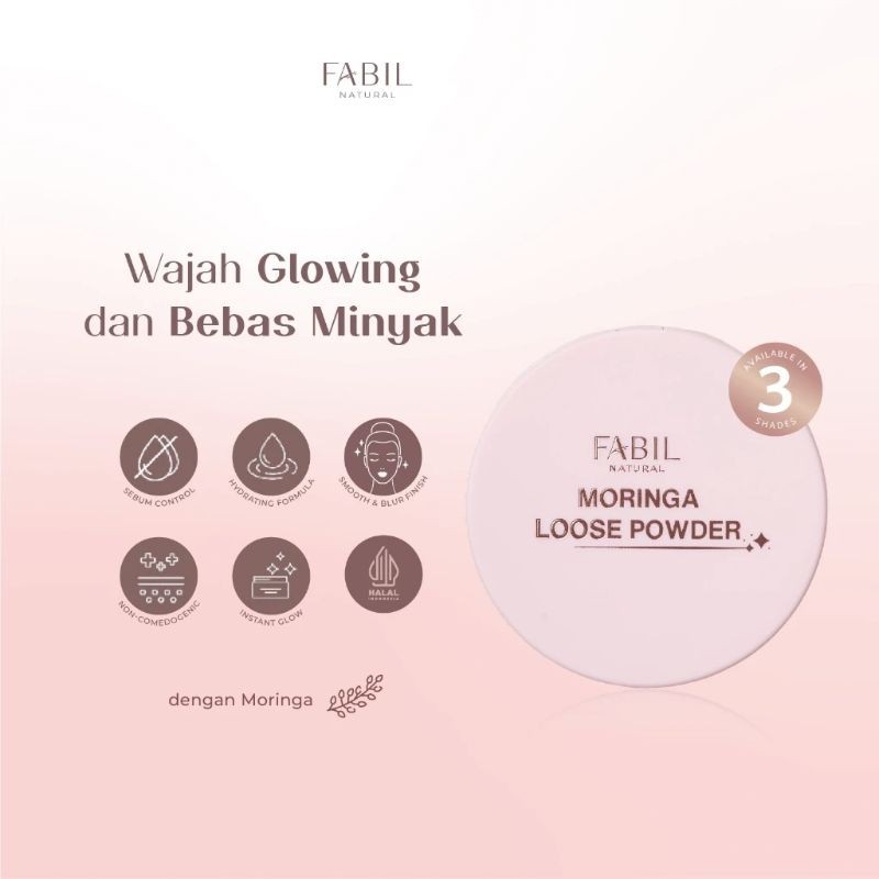 Moringa Loose Powder Fabil Natural Bedak Tabur Fabil