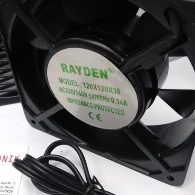 cooling fan exhaust fan kipas pendingin rayden 220v ac 12cm 12 cm