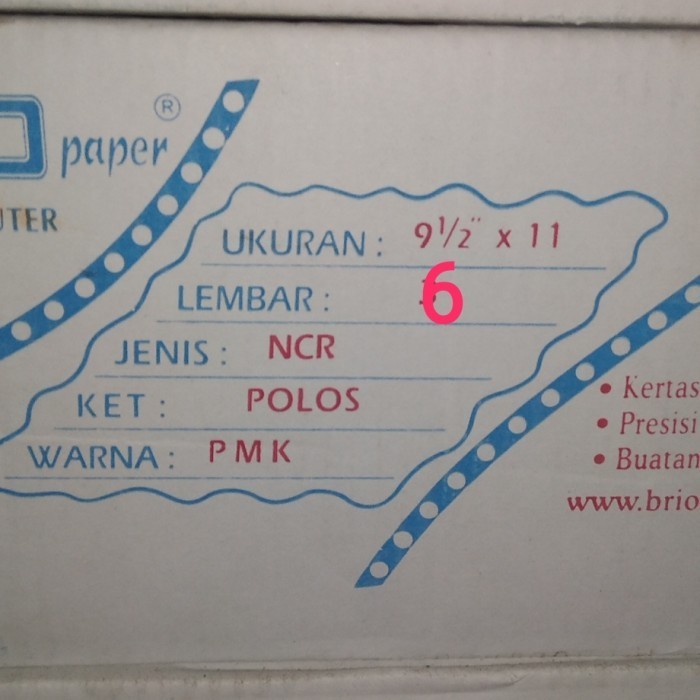 

[Baru] Continuous Form Brio 6 Ply Limited