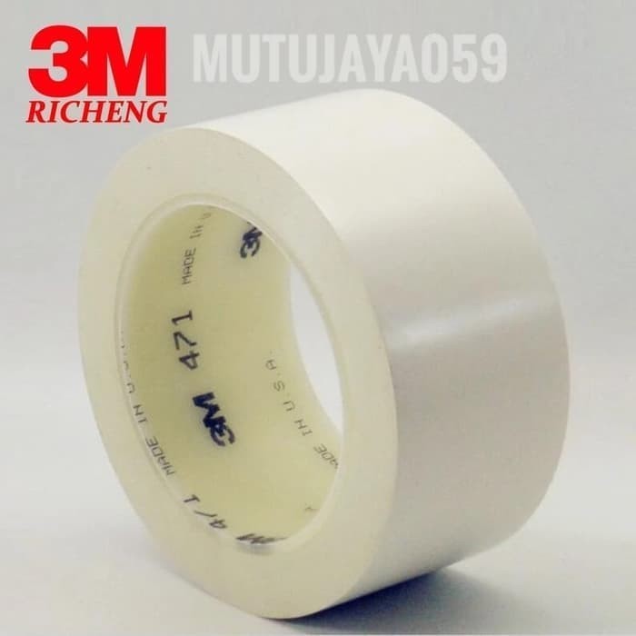 

[Baru] Floor Marking Tape 471 3M White Lakban Lantai Uk 2In X 33Mtr – Putih Terbaru