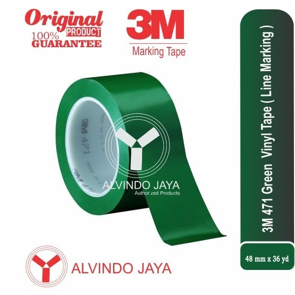 

[Baru] 3M Vinyl Tape 471 Green .2In X 33M Limited