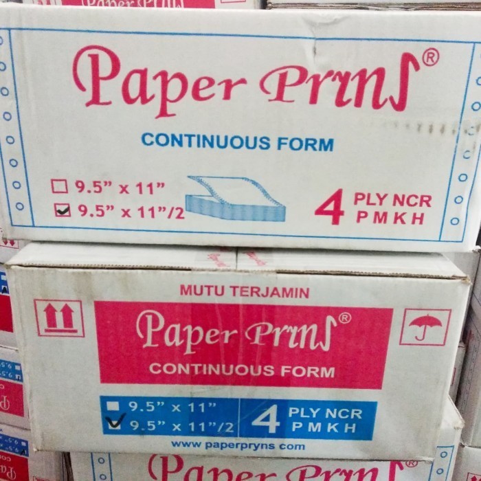 

[Baru] Continuous Form 9.5 X 11 - 4 Ply/2 Warna Paperpryns Diskon