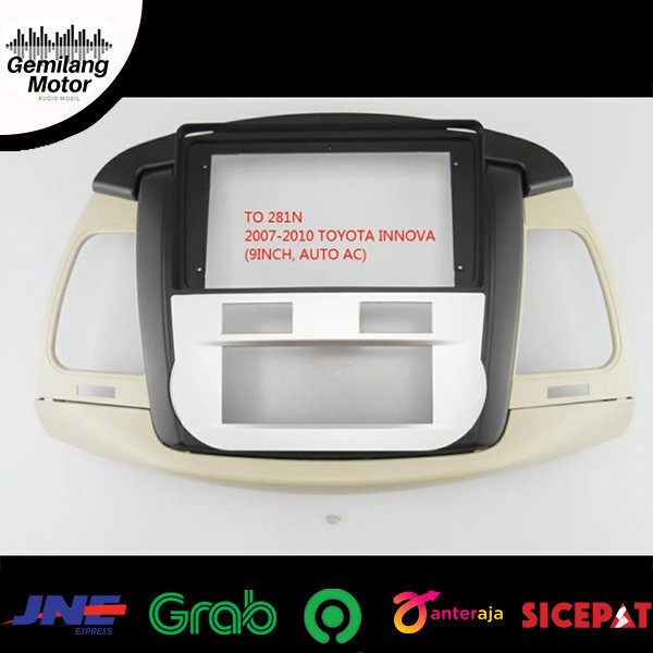 [Original] Frame Head Unit Innova V 2007-2010 9 Auto Ac  Casing Limited