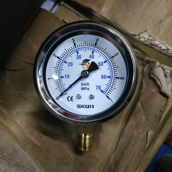 ✅Termurah Pressure Gauge 25 Inch 70 Bar Merk Skun 1/4 Bsp Berkualitas