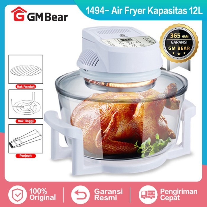 [Baru] Gm Bear Halogen Oven 12L 1494 – Air Fryer Berkualitas