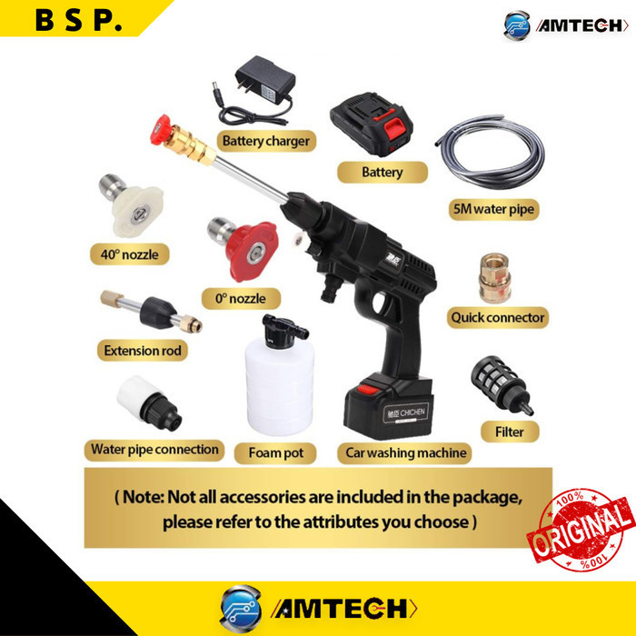 Amtech - Mesin Jet Cleaner Cordless 24V / Alat Cuci Mobil Baterai