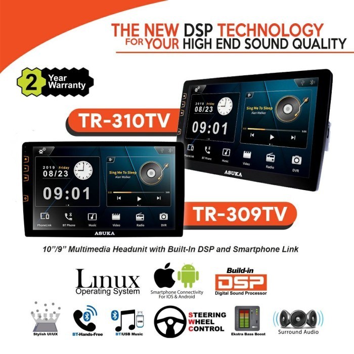 ✨Ori Head Unit Asuka Tr-310 Dtv Berkualitas