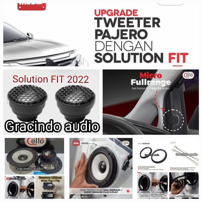 [Baru] Speaker Split 2Way Cello Fit Plug N Play Mitsubishi Pajero 2016-2021 Diskon