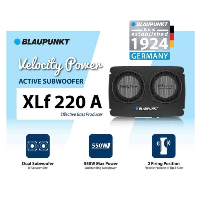 [Baru] Blaupunkt Xlf 220A Subwoofer Slim Double Subwoofer Aktif 8 Limited