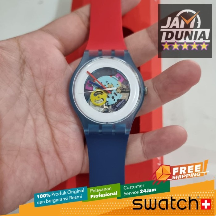 [New] Jam Swatch Original Suos101 Suos 101 Jam Pria Ci Color My Lacquered Berkualitas