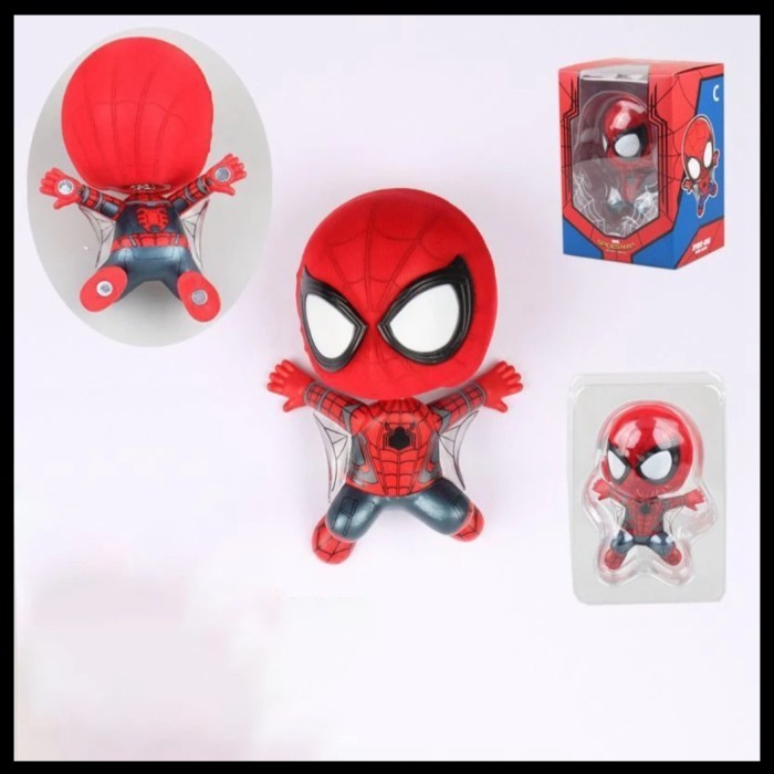 HIASAN MAINAN PAJANGAN MOBIL DASHBOARD KEPALA GOYANG SPIDERMAN FIGURE