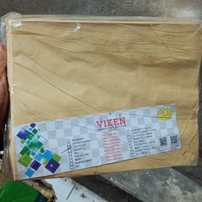 

Amplop Ukuran Setengah Folio 1 Pak # 100 Lembar