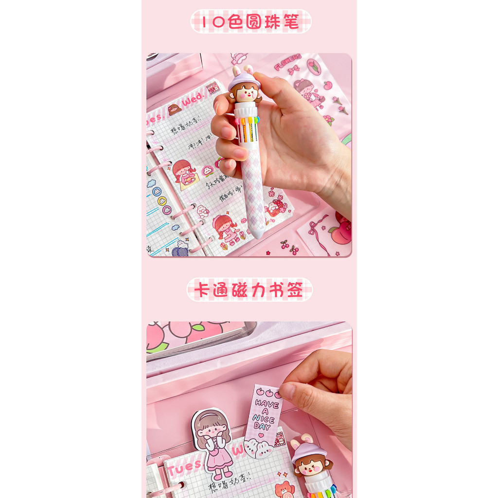 

[Cocobaby] Kotak Hadiah Stiker Lucu 1 Set Box Tema Kartun Stiker Label untuk Buku Pegangan Diary
