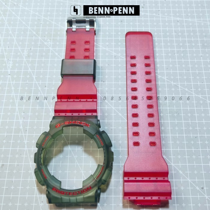 BEZEL STRAP JAM TANGAN CASIO G SHOCK GA 100 / GD 120 / GA 140 REDSHOCK