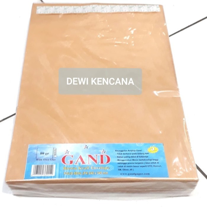 

Amplop Folio Seal / Pake Lem Merk Gand
