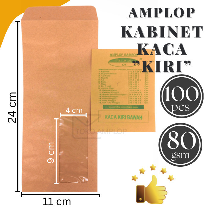 

Amplop Kaca / Jendela 80Gsm Import