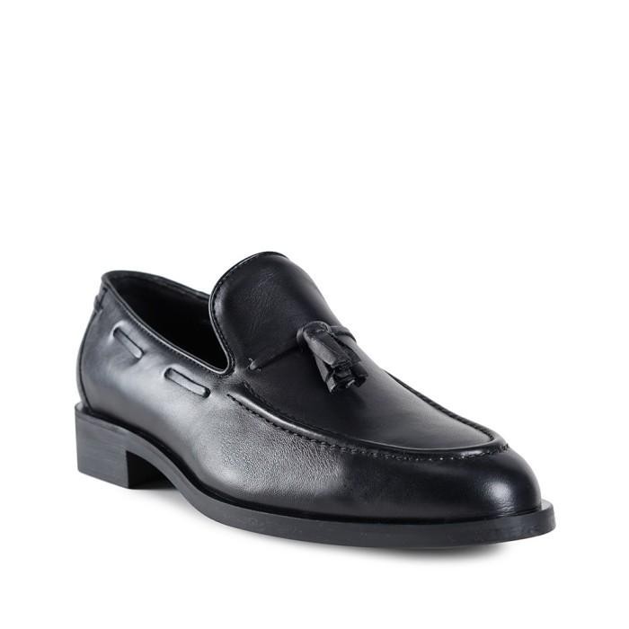 BISA COD - PRABU - SEPATU KULIT SLIP ON PRIA CALA 2.0 BLACK