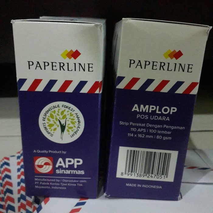 

Amplop Paperline Airmail Tangg-Besar No.110114X162Mm - 100 Lbr