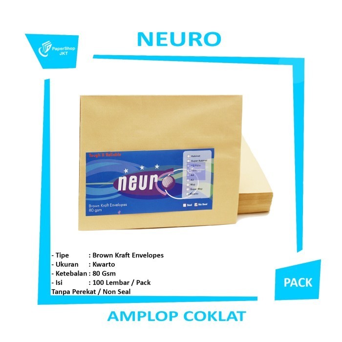 

Hot!!Amplop Ukuran Kwarto Neuro 21 X 27 Cm