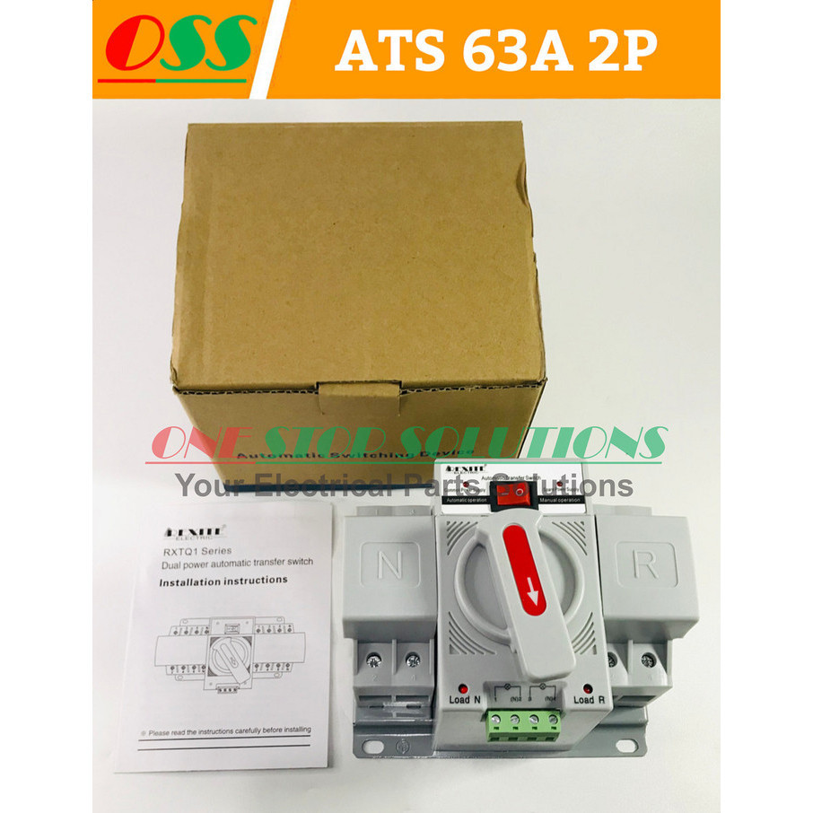 Murah - Ats Auto Transfer Switch Ats 63A 2P 2 Pole Untuk Otomatis Genset