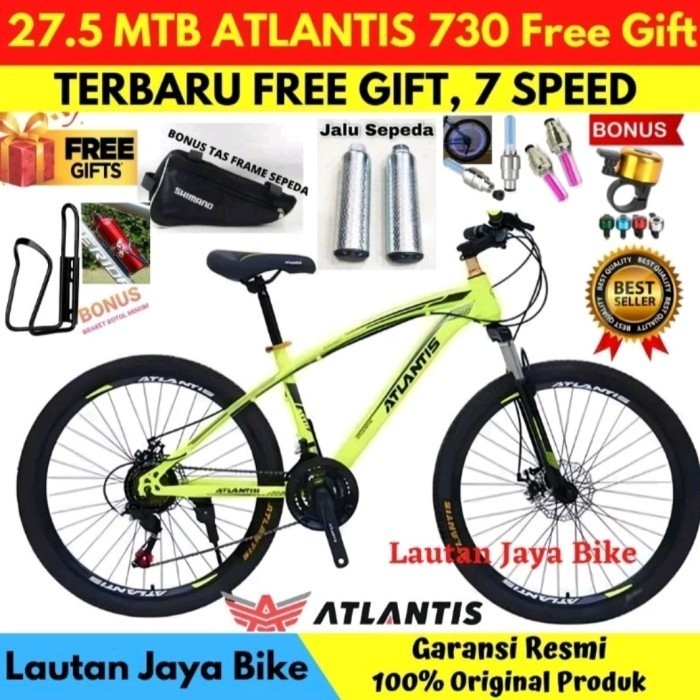 Terbaru Khusus Gojek Sepeda Gunung 27.5 Mtb Atlantis Rem Cakram New Promo Terlaris