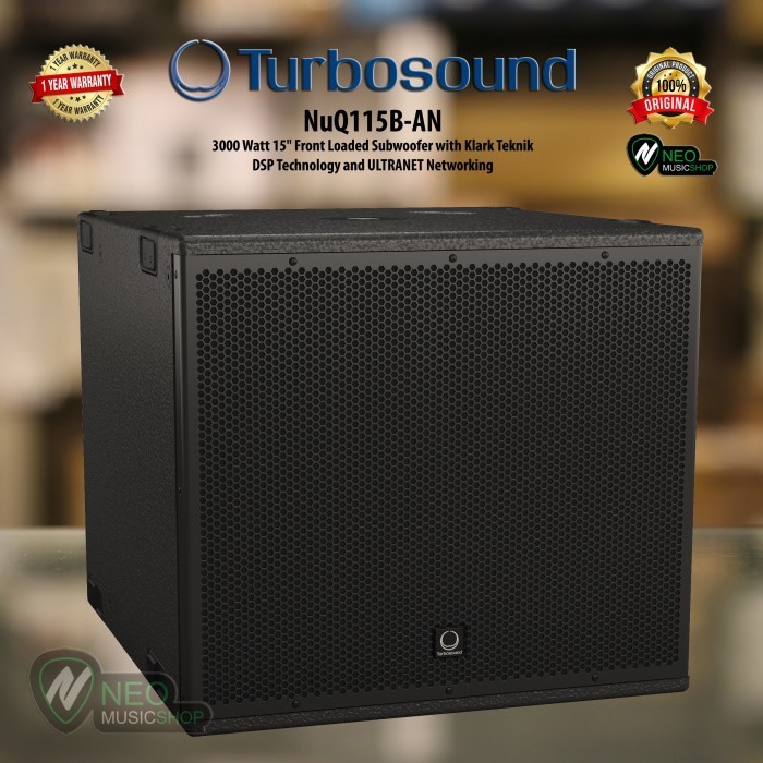 PROMO TURBOSOUND NUQ115B-AN 3000W 15" ACTIVE FRONT LOADED SUBWOOFER #ORIGINAL