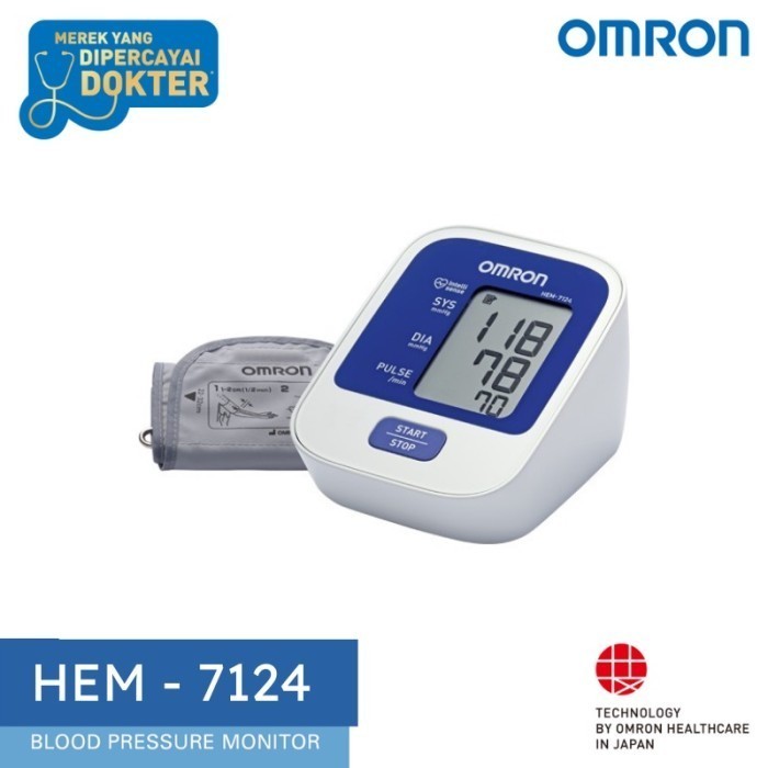 OMRON Blood Pressure Monitor HEM-7124 Tensimeter Digital