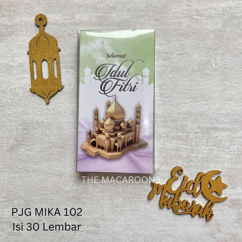 

TIO Amplop Lebaran Mika Panjang isi 30 pcs - Idul Fitri Angpao THR Ramadhan - Eid Mubarak - Amplop Murah Premium TERLARIS