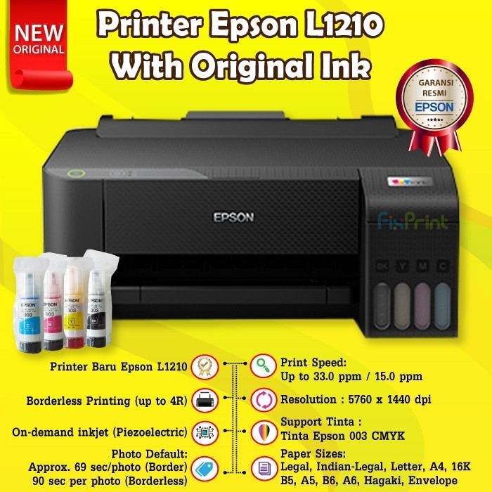 Printer Epson Ecotank L1110 L 1210 Pengganti Epson L310 Print Only Best