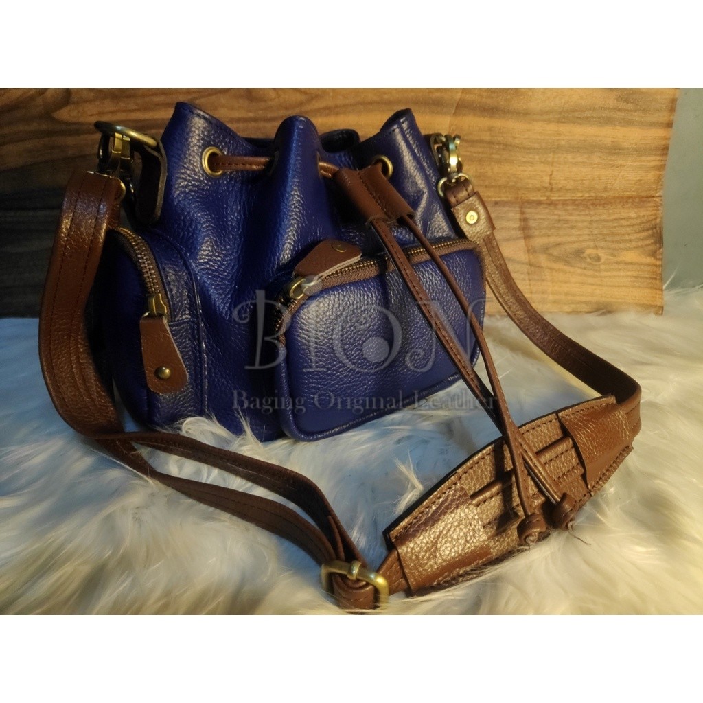 [BEAUTY LR COLLECTION] [SIZE M] Bion Leather BN076 Tas Model Serut Kulit Sapi Asli Garut