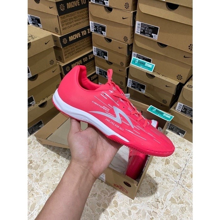 [MAD SPORT] NEW TERMURAH  SEPATU FUTSAL SPECS LIGHTSPEED REBORN IN/FG -PINK DIVA/ Sepatu Terkini