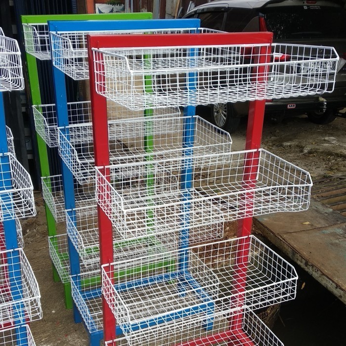 RAK JUALAN WARUNG PERMEN KERIPIK SNACK RAK CIKI CHIKI KERANJANG