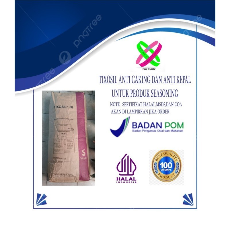 

Terbaru Tixosil/Anti Caking/ Anti Pecah /Anti Lengket/Anti Kempal Untuk Produk Promo Terlaris