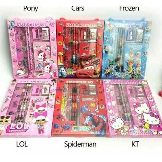 

Stationery Set 6 in 1 / Paket Alat tulis Anak / Souvenir Anak Sekolah
