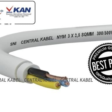 SNI CENTRAL KABEL LISTRIK NYM 3x2.5 KABEL NYM 3x2,5 NYM 3 x 2.5 Meter