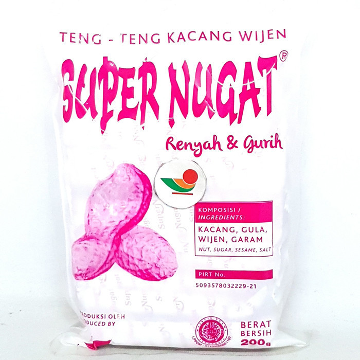 

*****] SUPER NUGAT TENG ENTENG KACANG WIJEN 200gr HALAL MUI TING ENTING OKE