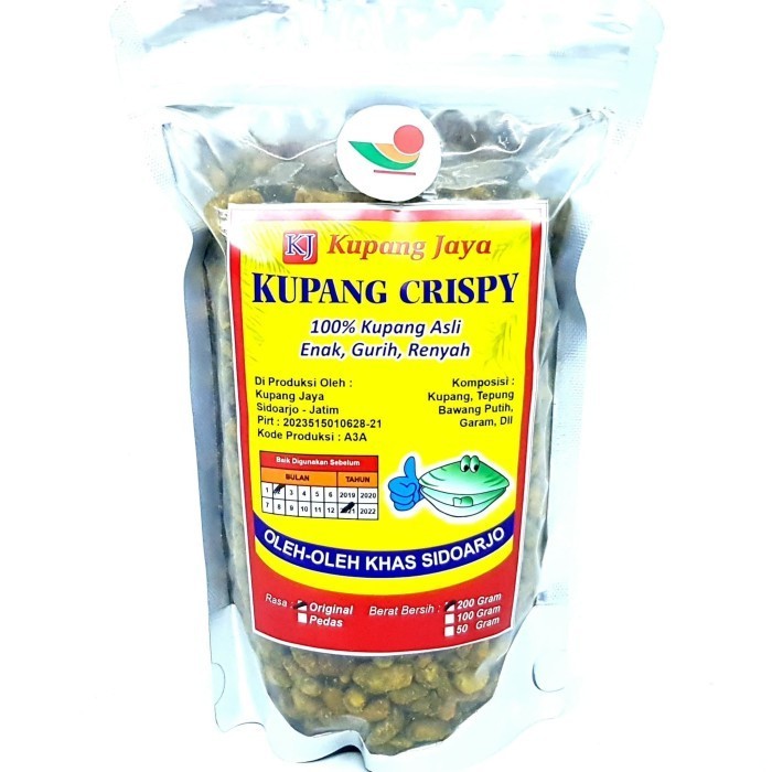 

] KJ KRIPIK KUPANG CRISPY 200gr KERIPIK GORENG KERING CRISPY SIDOARJO