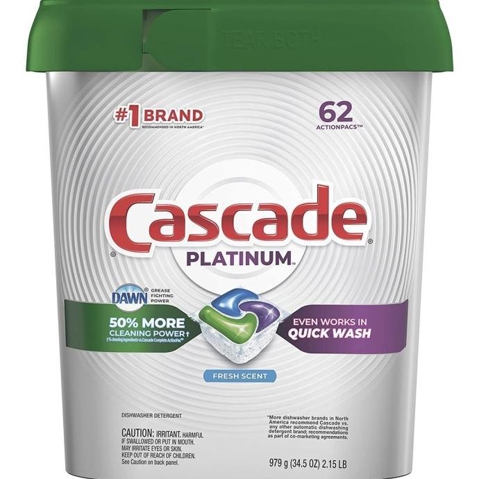 Cascade Platinum Dishwasher Pods Actionpacs Dishwasher Detergent ___Malla