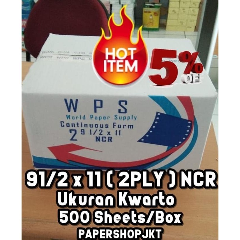 

WPS Continous Form 91/2 x 11 2 Ply ( K2 WPS ) NCR