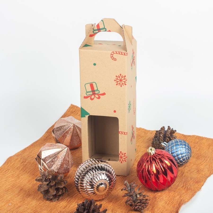 

10 Pcs Dus Jinjing Box isi 1 Botol 1 Ltr Coklat Natal 1 uk 9.5 x 9.5 x 25.5cm