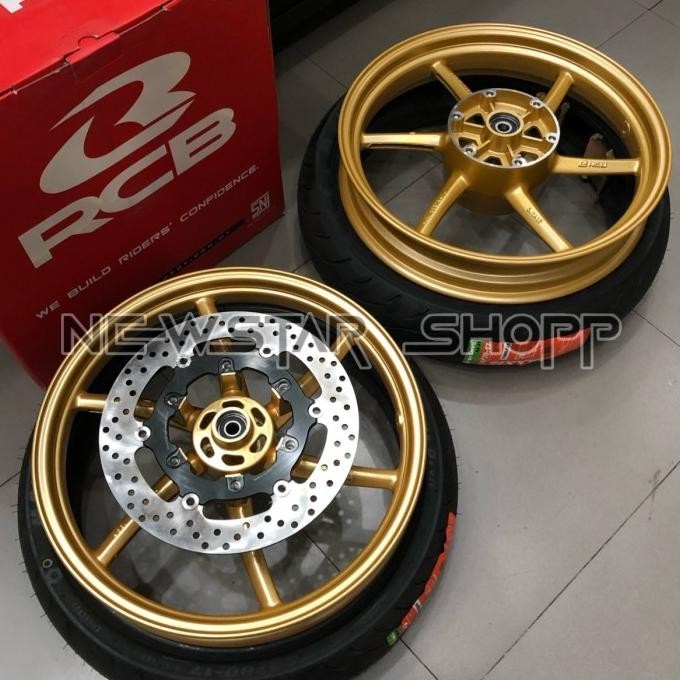 VELG RCB NINJA RR SP522 + BAN MAXXIS 110/70 130/70 RING 17 + DISC BPRO