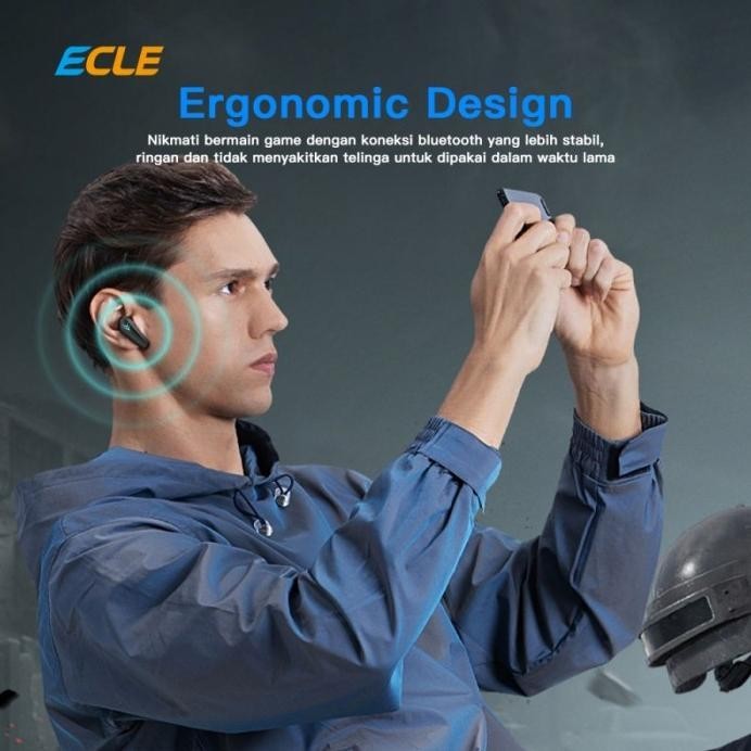 Ecle G1 Tws Gaming Bluetooth Headset Hifi Stereo Wireless Earphone Gratis Ongkir