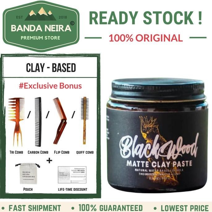 BLACKWOOD Matte Clay Paste Pomade Medium Hold Matte Finish