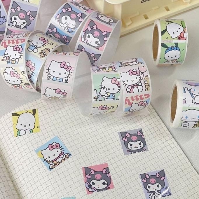 

hap 200 Lembar Stickers Sanrio Stiker Anak Kuromi Cute Lucu Rekat