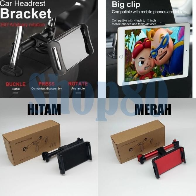 juw Holder Tablet/HP Headrest Sandaran Kepala Mobil Car Mount Head Rest TV