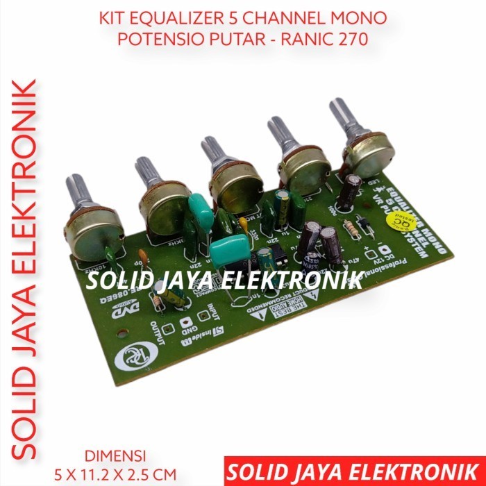 kit equalizer 5 channel potensio putar ekualiser equaliser ranic 270 f45a