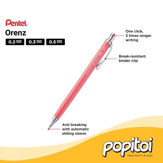 

Terbaru! Pentel ORENZ Mechanical Pencil 0.2 0.3 0.5 mm Pensil Mekanik ~