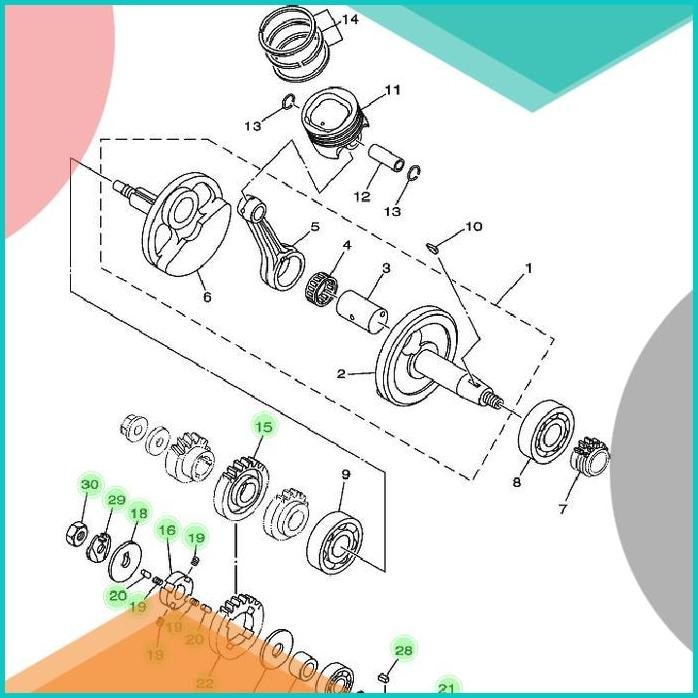 gir gear balancer vixion set 16novz3 suku cadang
