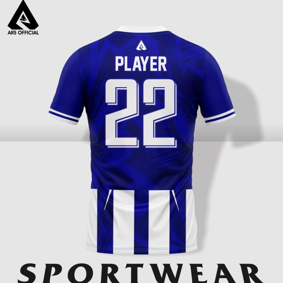 JERSEY FUTSAL & JERSEY SEPAK BOLA PRINTING ARS BLUE ABSTRAK