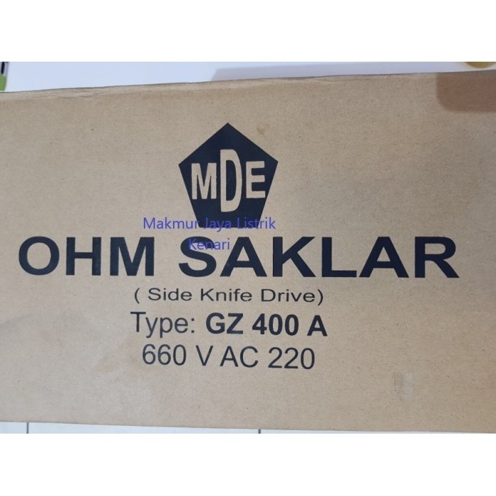 Terbaru Ohm Saklar Mde Gz 4P 400A Side Drive / Cos Mde Gz 4 Phase 400 Ampere Promo Terlaris